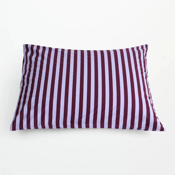 Percale putetrekk -Wine & lavender blue