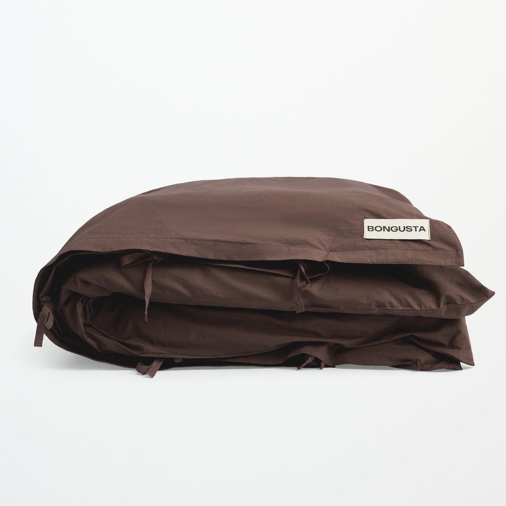 Percale dynetrekk - coffee