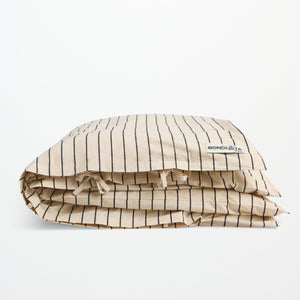 Percale dynetrekk - Creme & ink