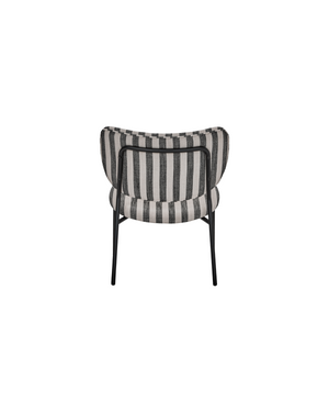 House Doctor Longo hvit/svart loungestol