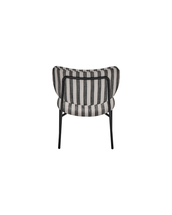 House Doctor Longo hvit/svart loungestol