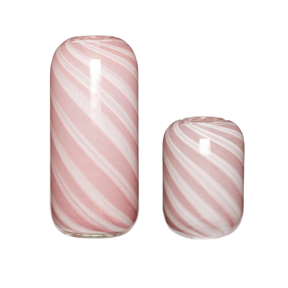 Hübsch Candy vaser rosa (2 pk)