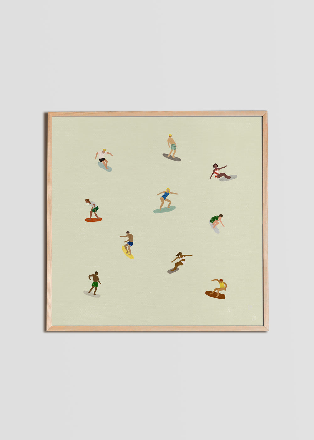 Surfers Poster 40 x 40 cm