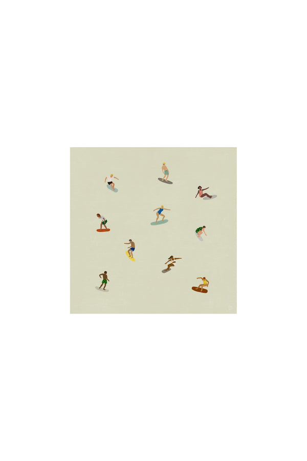 Surfers Poster 40 x 40 cm