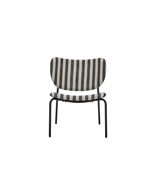 House Doctor Longo hvit/svart loungestol