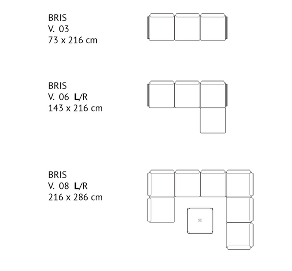 ygg&lyng Bris v.3 utesofa 73 cm x 216 cm