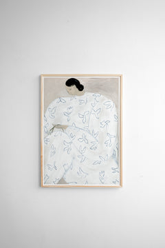 White Flower Poster 50 x 70 cm