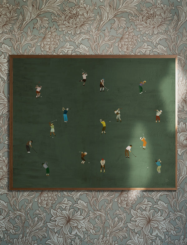 Golfers Poster 50 x 40 cm