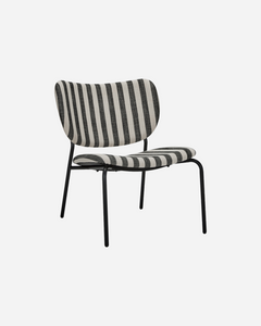 House Doctor Longo hvit/svart loungestol