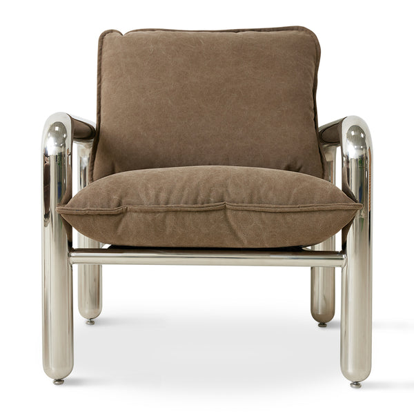 HK Living Chrome lounge armchair