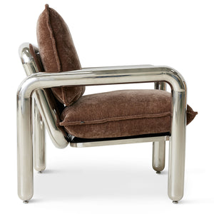 HK Living Chrome lounge armchair