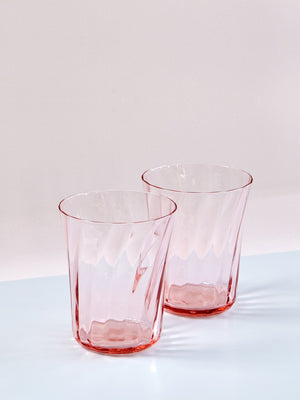 Concave Glass - 2 pk - Rose