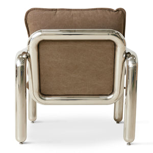 HK Living Chrome lounge armchair