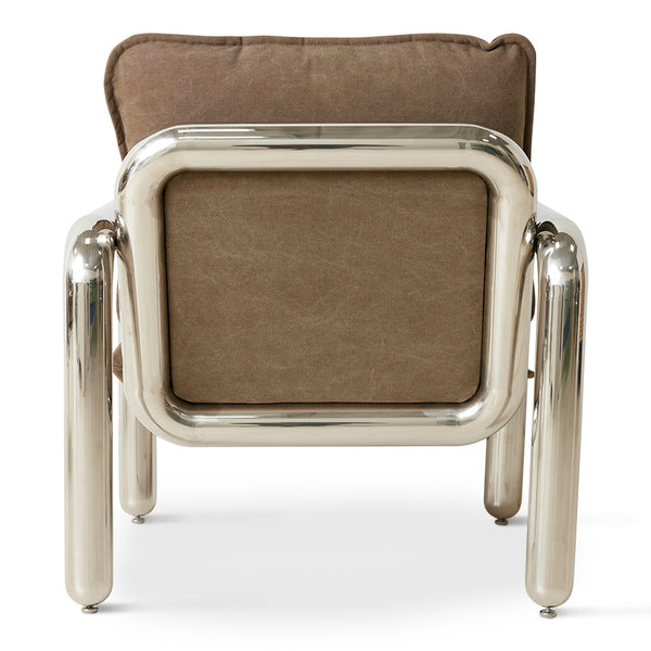 HK Living Chrome lounge armchair