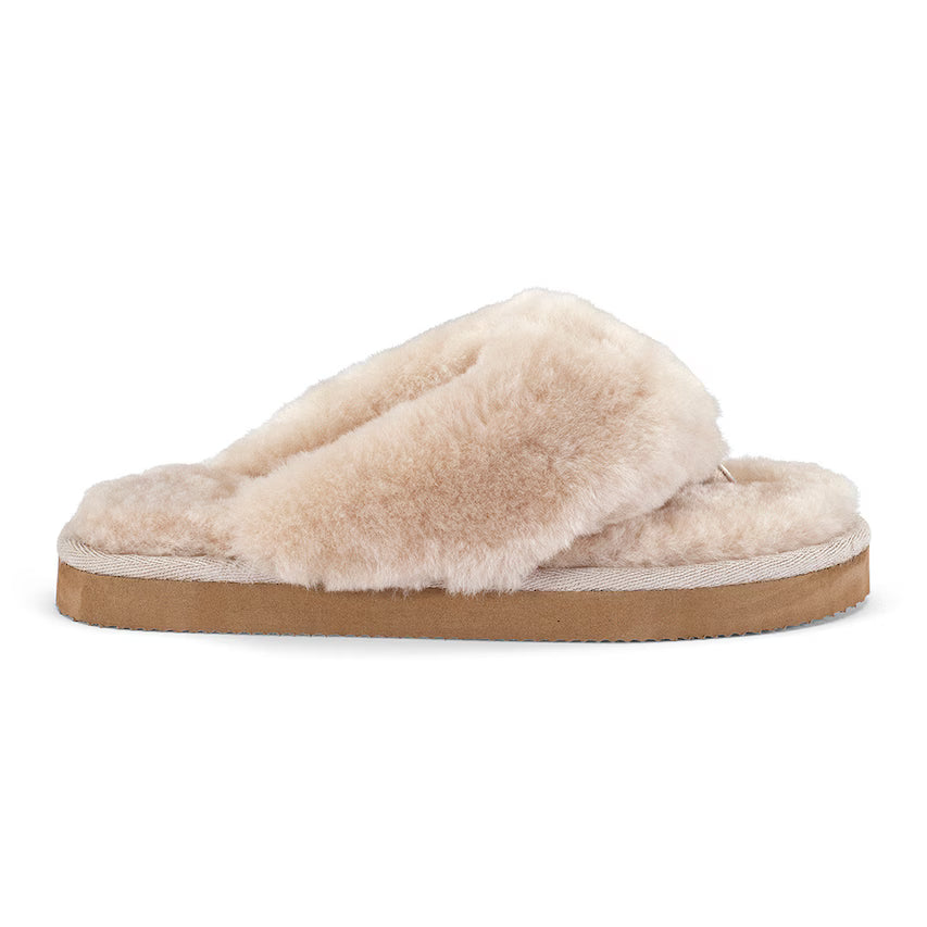 Jamine Flip-Flop Tøfler - Beige Hony