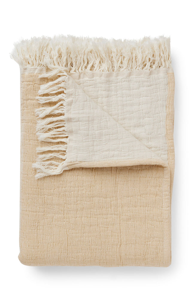 Compliments River Plaid 130x200 cm - Yellow/Cream