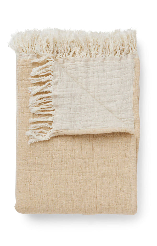Compliments River Plaid 130x200 cm - Yellow/Cream