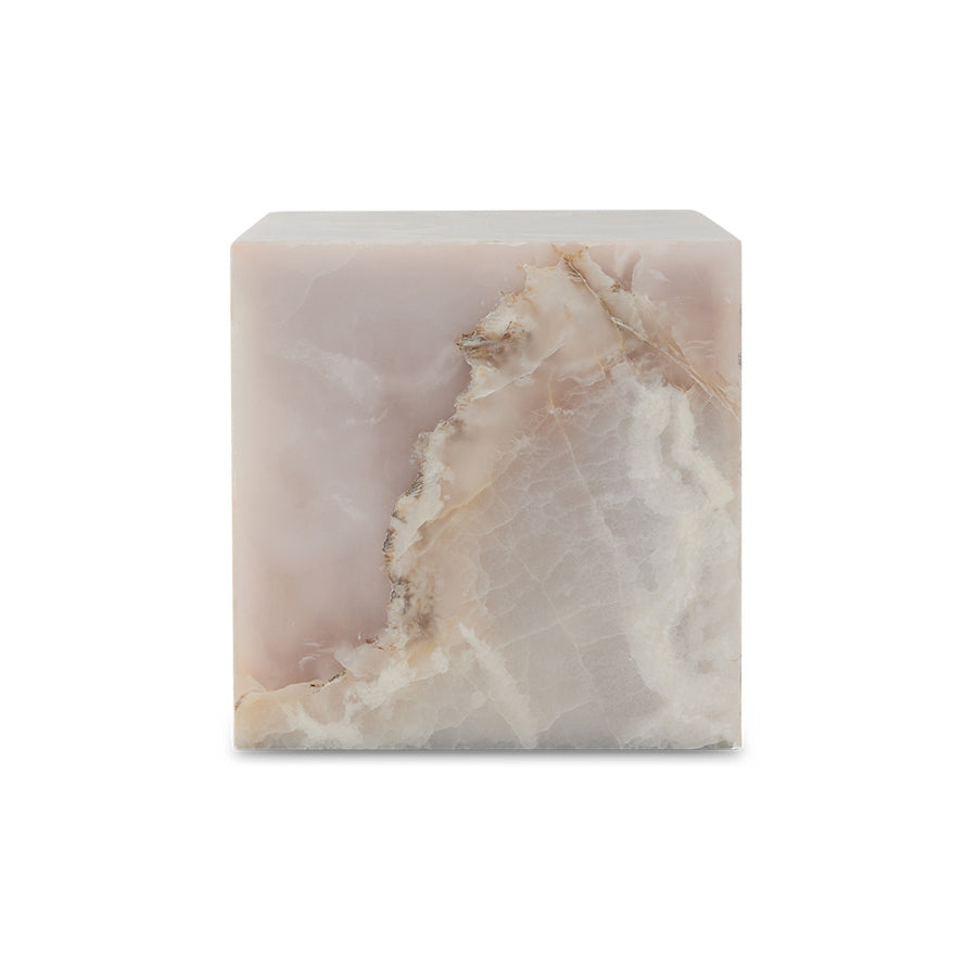 HK Living Pink onyx block table