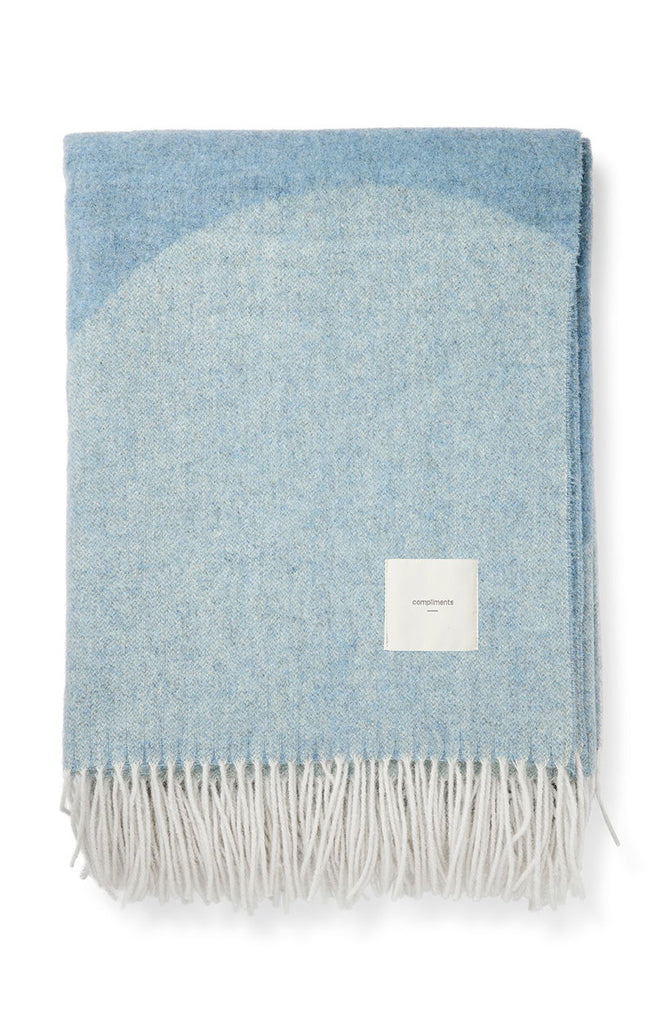 Compliments Waves Plaid 140x200 cm - Mineral Blue