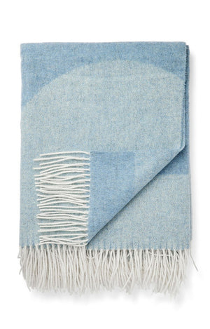 Compliments Waves Plaid 140x200 cm - Mineral Blue