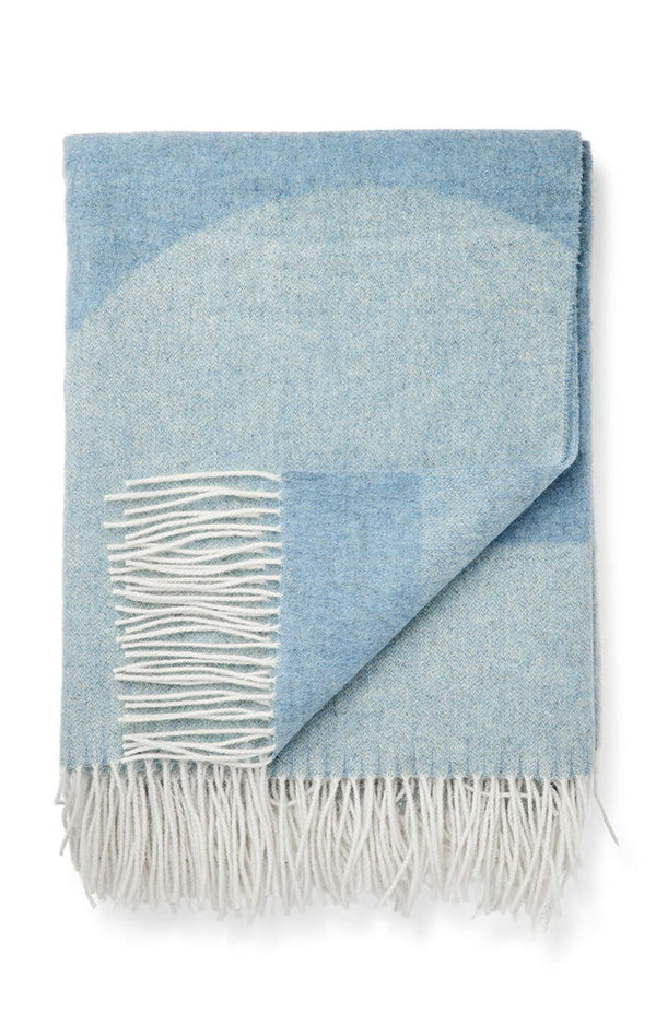Compliments Waves Plaid 140x200 cm - Mineral Blue