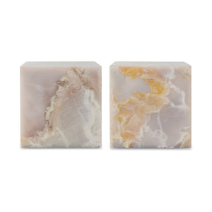 HK Living Pink onyx block table