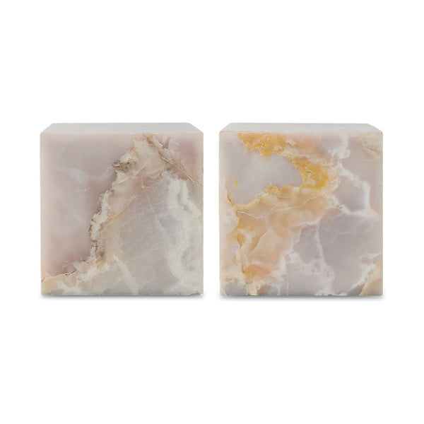 HK Living Pink onyx block table