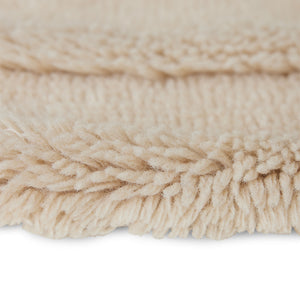 HK Living Round woolen rug cream