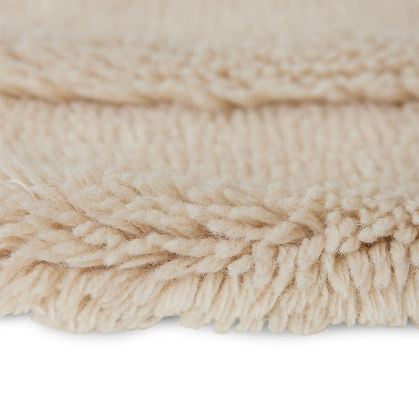 HK Living Round woolen rug cream