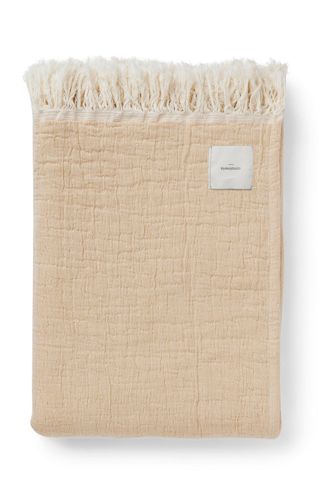 Compliments River Plaid 130x200 cm - Yellow/Cream