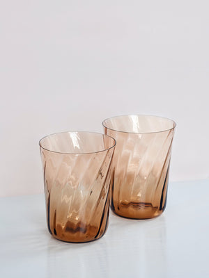 Concave Glass - 2 pk - Sepia