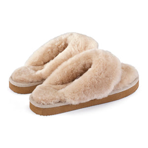 Jamine Flip-Flop Tøfler - Beige Hony