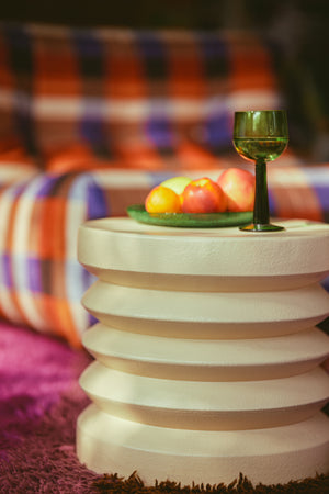 HK Living Stoneware side table cream