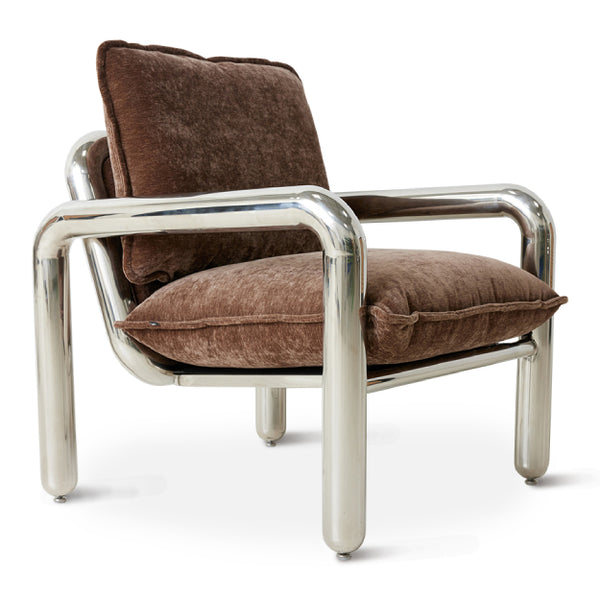 HK Living Chrome lounge armchair