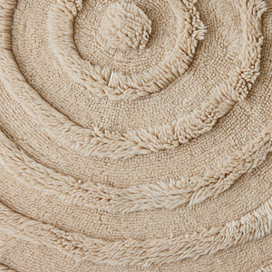 HK Living Round woolen rug cream