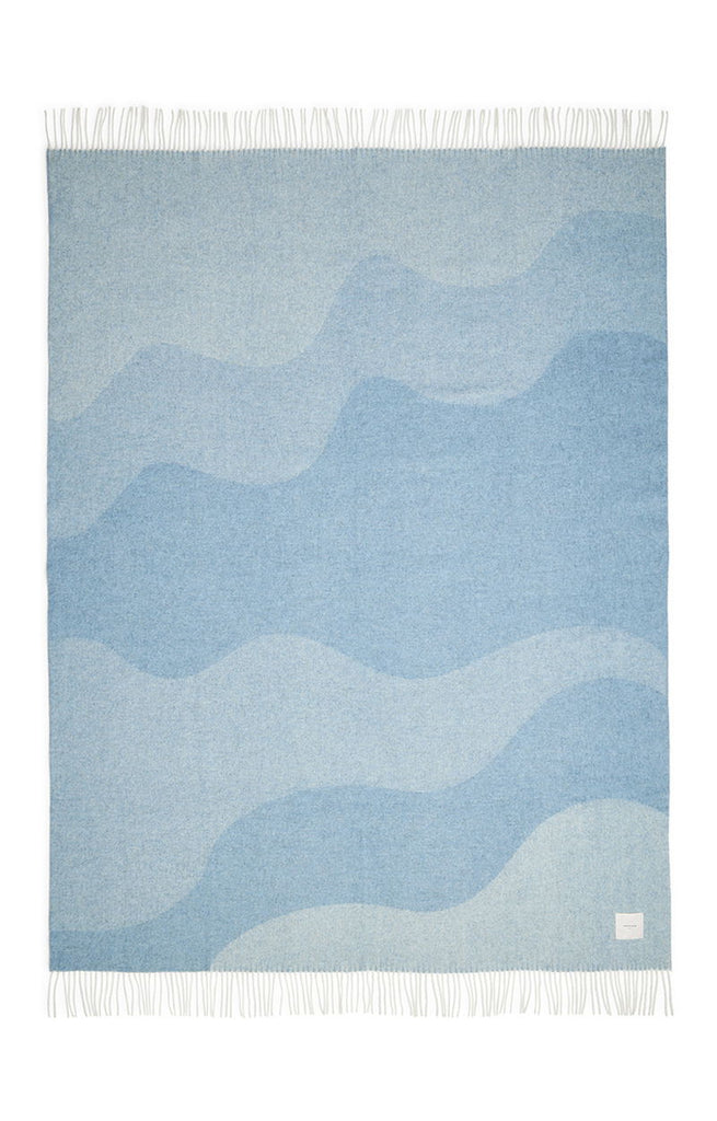 Compliments Waves Plaid 140x200 cm - Mineral Blue