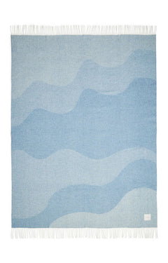 Compliments Waves Plaid 140x200 cm - Mineral Blue