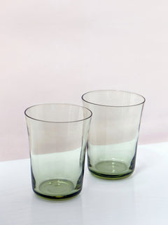 Concave Glass - 2 pk - Moss Green