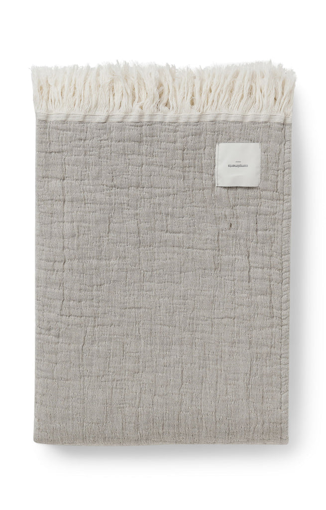 Compliments River Plaid 130x200 cm - Sand/Cream
