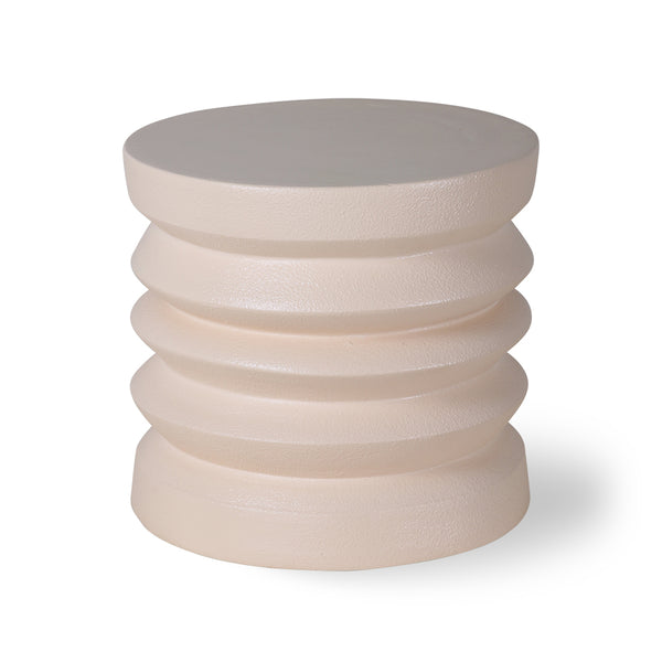 HK Living Stoneware side table cream