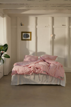 Percale dynetrekk - baby pink & ski patrol