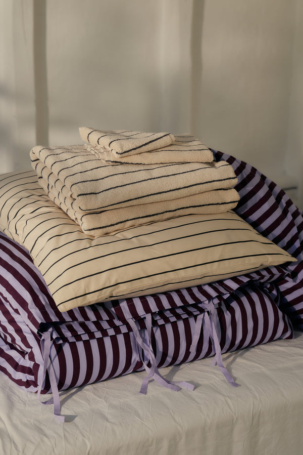 Percale putetrekk - Creme & ink