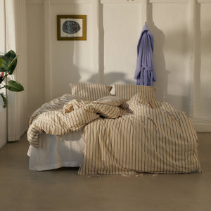 Percale putetrekk - Creme & ink