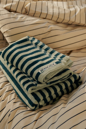 Percale dynetrekk - Creme & ink