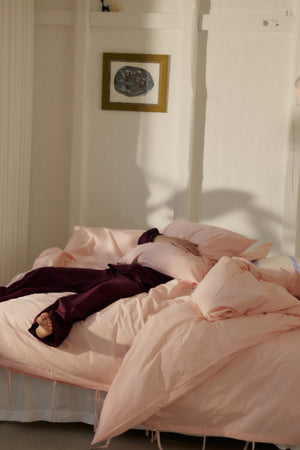 Percale dynetrekk - blush