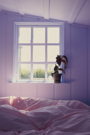 Percale dynetrekk - blush