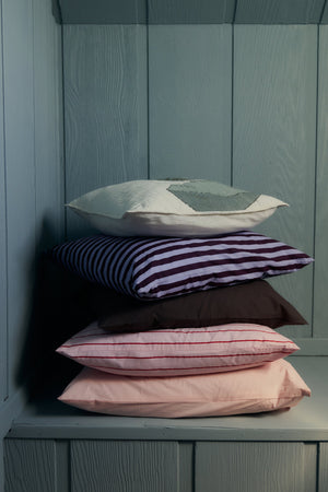 Percale putetrekk -Wine & lavender blue