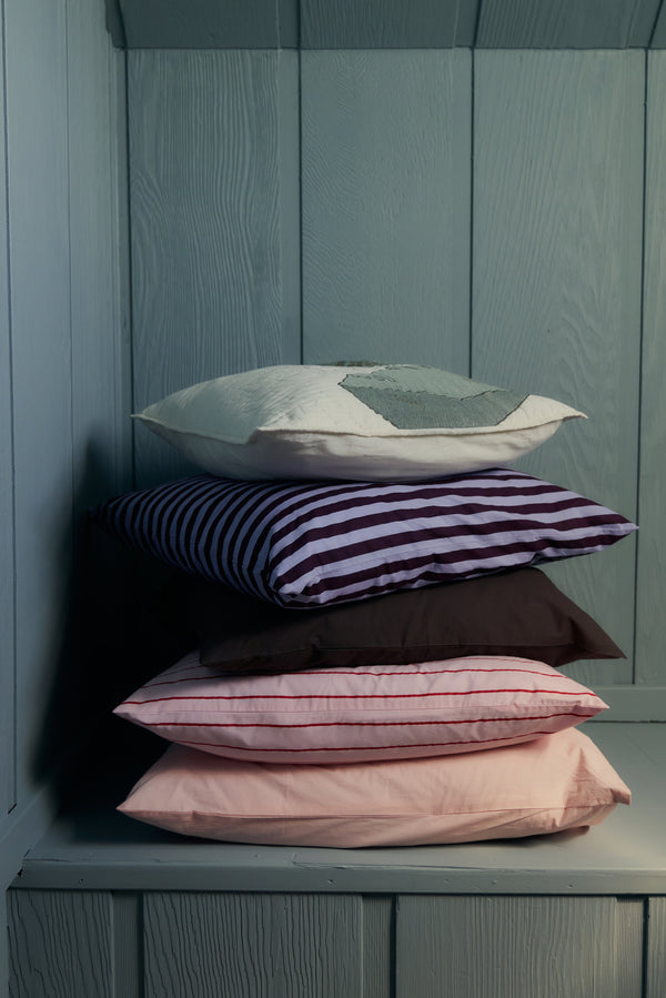 Percale putetrekk -Wine & lavender blue