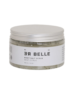 Body salt scrub, mint citrus