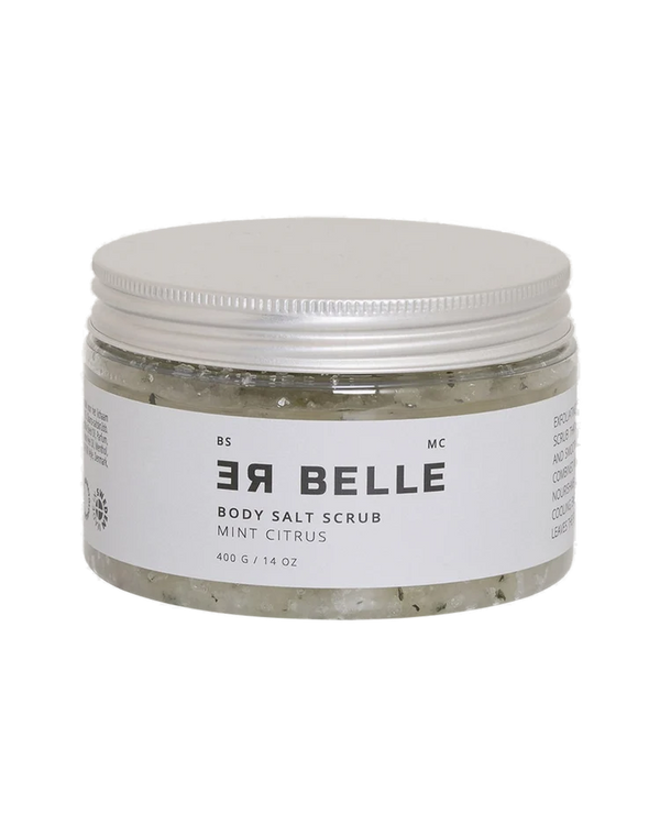 Body salt scrub, mint citrus